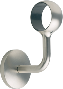 Support acier nickel brossé pour main courante Ø40mm